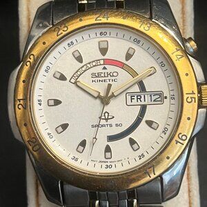 SEIKO KINETIC Sports 150 5M43 Watch Needs Capacitor Runs when shaken